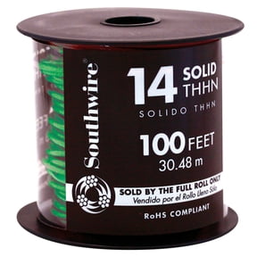 Southwire 11583284 100' 14 Gauge Green THHN��� Solid Wire