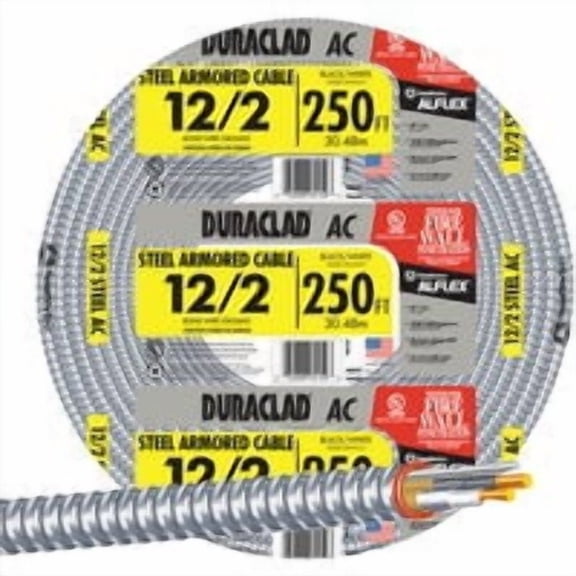 Southwire 12/2 Steel Armored Cable Electrical Wire - Pack of 6 Everyday Supply Pack