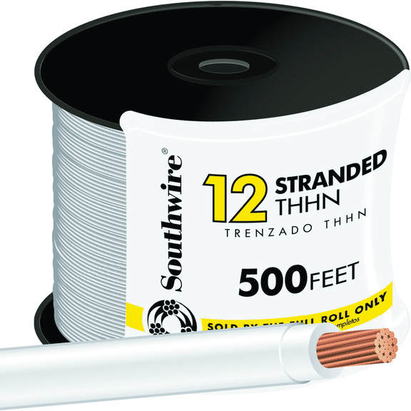 Southwire 12 AWG Stranded THHN Electrical Wire - Pack of 2 Indoor & Outdoor Use, NEC-Compliant