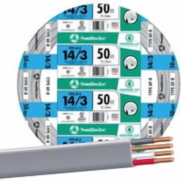 Southwire 14-3 UFW/G Electrical Wire - Pack of 4 Jobsite Supply Pack