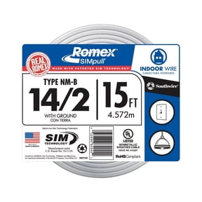 Southwire 15 ft. 14/2 Solid Romex SIMpull CU NM-B W/G Wire