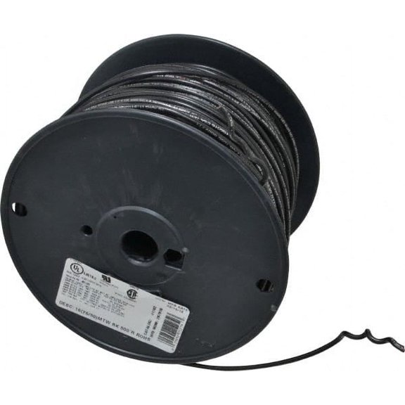 Southwire 16 AWG, 26 Strand, Black Machine Tool Wire PVC, Acid, Moisture and Oil Resistant, 500 Ft. Long