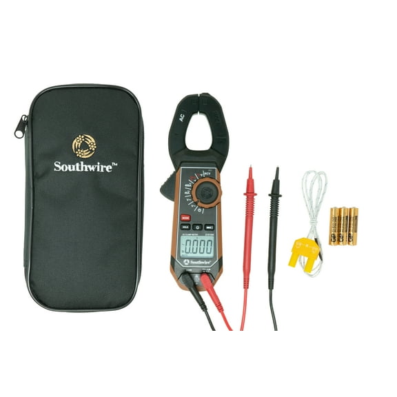 Southwire 21510N 400A AC Clamp Meter with Built-In NCV, Worklight, and Third-Hand Test Probe Holder