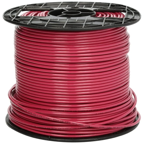 Southwire THHN Stranded Building Wire - 12 Gauge Copper, Insulated - 500 Ft, Red