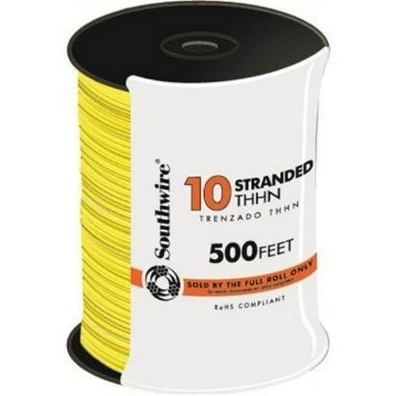 Southwire 22978157 10 Awg Thhn Strand Wire, Yellow - 500 ft.