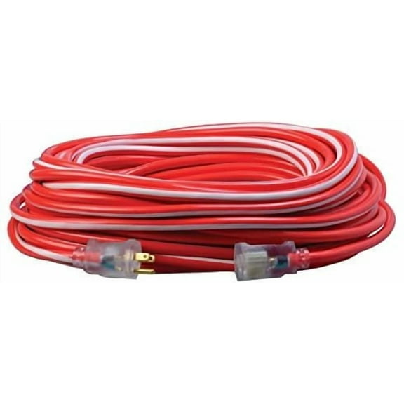 Southwire 2549SW0041 025490041 025498841 Outdoor Cord, 12/3, 100 Ft, 100-Foot, Red/White