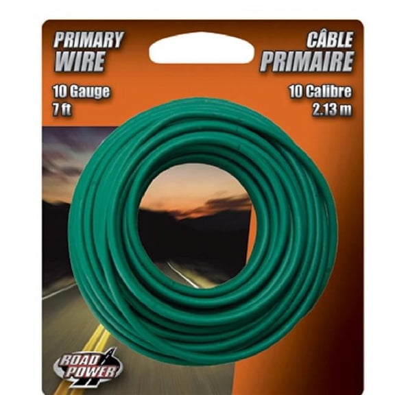 Southwire 265423 10 Gauge Primary Wire, Green - 7 ft.