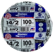 Southwire 28827423 100 14/2 with Ground Romex Brand SIMpull Residential Indoor Electrical Wire Type NM-B, White
