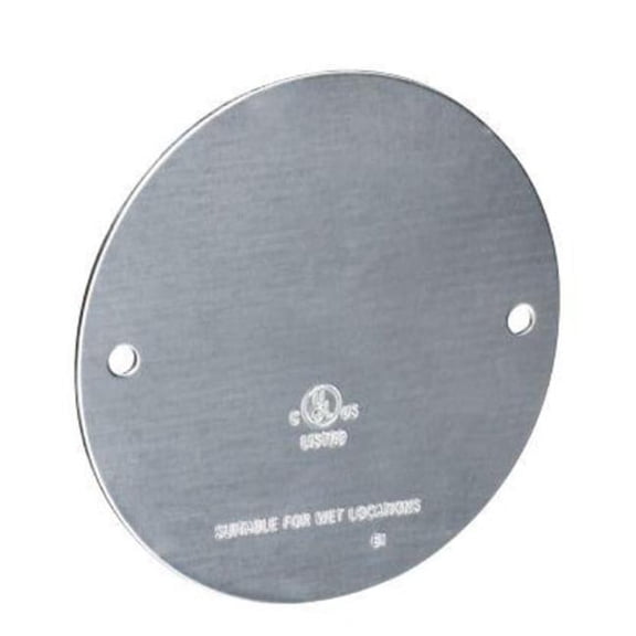Southwire 4 In. Blank Gray Stamped Steel Weatherproof Cover WRCB-UPC