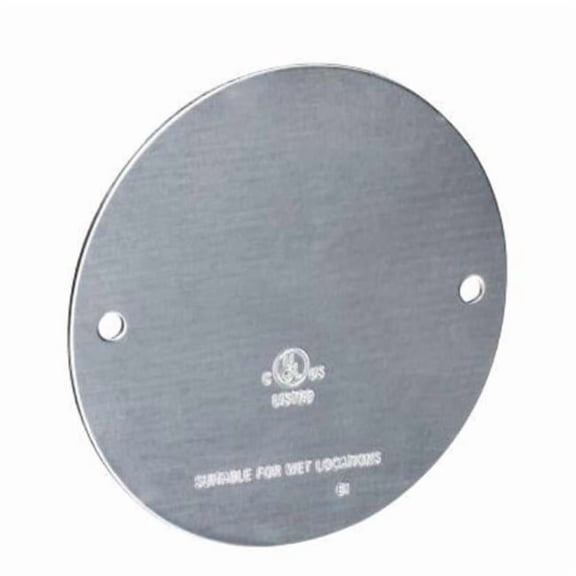 Southwire 4 In. Blank Gray Stamped Steel Weatherproof Cover WRCB-UPC