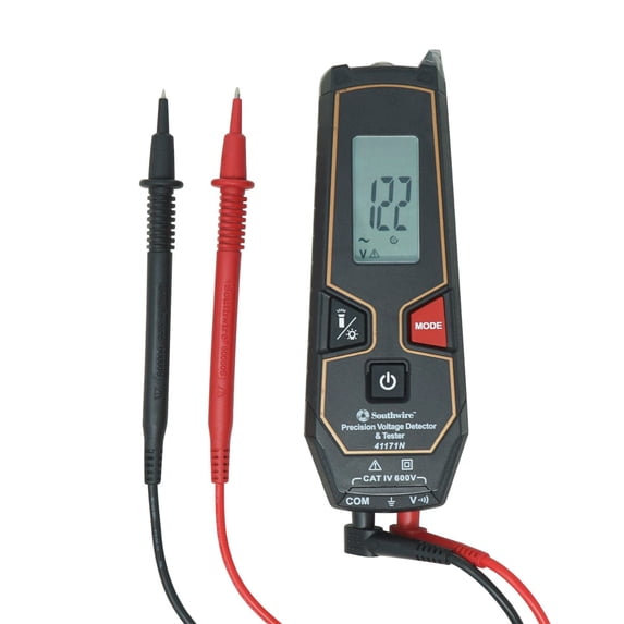 Southwire 41171N Precision Voltage Detector & Test, Black & Red