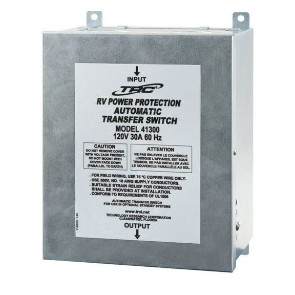 Southwire 41300-001; Hardwire Automatic Transfer Switch - 30 Amp, 120V, 60 Hz