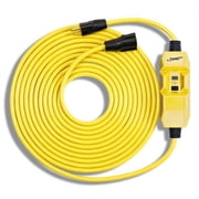 Coleman Cable Southwire 50 Ft. 14/3 Heavy-Duty GFCI In-Line Extension Cord 26020050-1   Indoor & Outdoor Use, NEC-Compliant