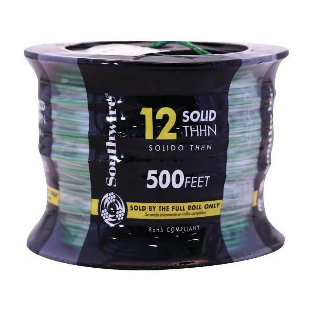 Southwire 500 ft. 12 Green Solid CU THHN Wire