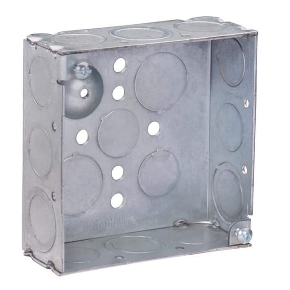 Southwire 52151-S-UPC 4 x 1.5 in. Steel Metallic Square Box