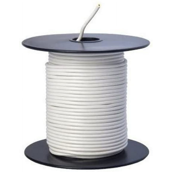 Southwire 55667223 Primary Wire, 18-Gauge Bulk Spool, 100-Feet, White