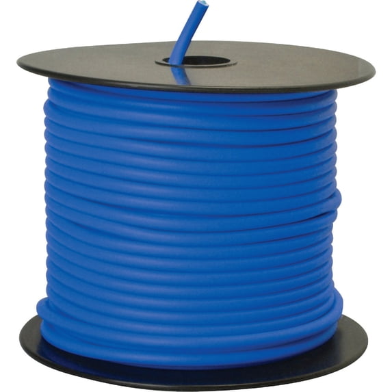 SouthWire Corp. 55671623; Primary Wire, 12 AWG Wire, 1-Conductor, 60 VDC, Copper Conductor, Blue Sheath, 100 ft L