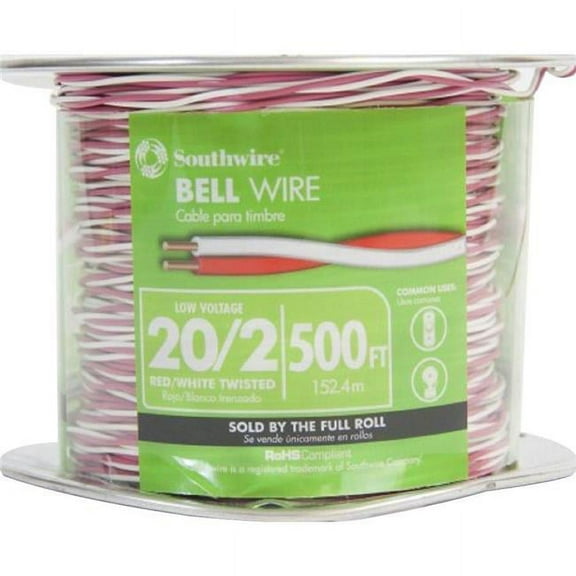 Southwire 56750045 500 ft. 20 Gauge 2 Wire Twisted Bell Wire