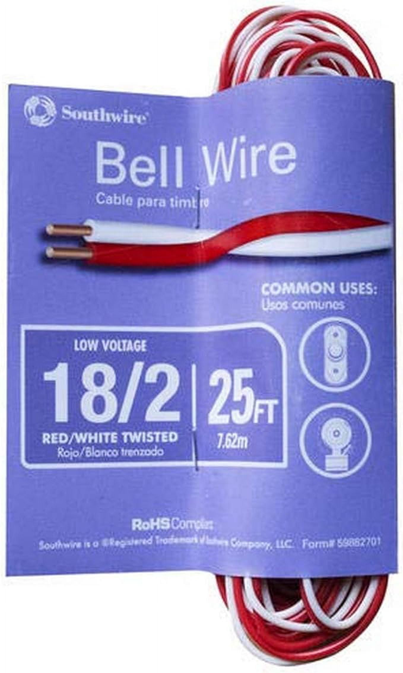 Southwire 64267101 Red/White Bell Wire - Walmart.com