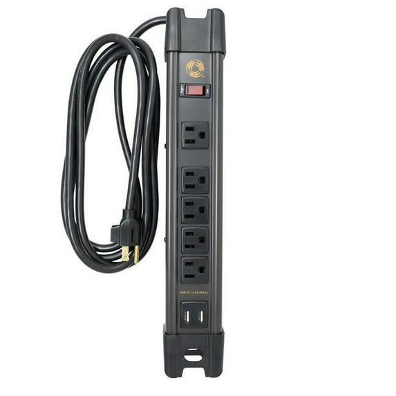 Southwire 8 ft. Southwire Magnetic Power Strip with USB, 5 Out