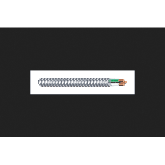 Southwire Armorlite 14/3 Stranded CU MC (Metal Clad) Cable, 25 feet, 14 Gauge, 3 Conductor, 55018021
