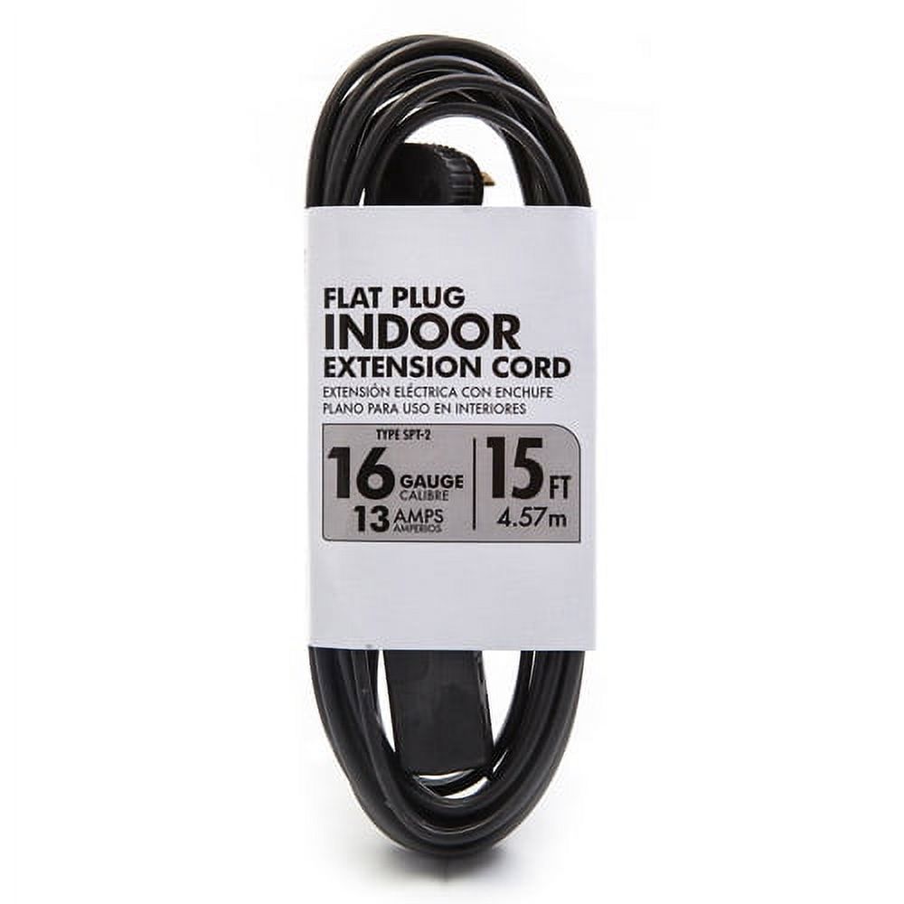 Southwire Black Flat Plug/Banana Tap Extension Cord