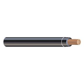 THHN Building Wire, Copper, 1/0, 1C, Black, Stranded, 500 ft 20505402