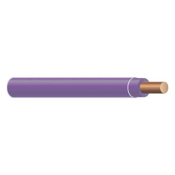 THHN Building Wire, Copper, 10 AWG, 1C, Purple, Solid, 500 ft 25333605