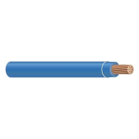 THHN Building Wire, Copper, 10 AWG, 1C, Blue, Stranded, 500 ft 22976501