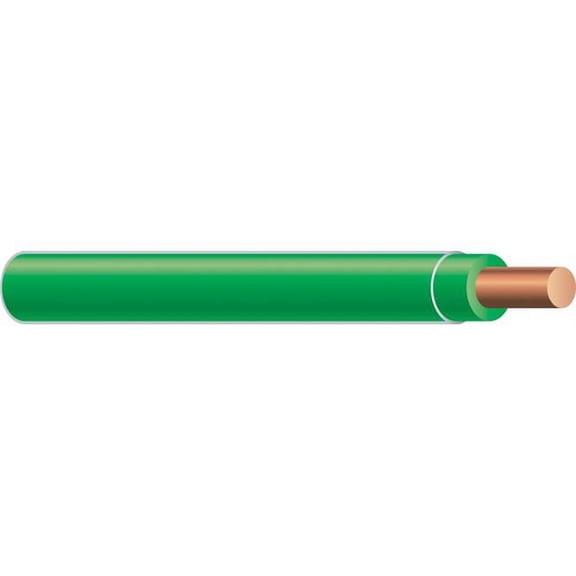 THHN Building Wire, Copper, 12 AWG, 1C, Green, Solid, 500 ft 11591501