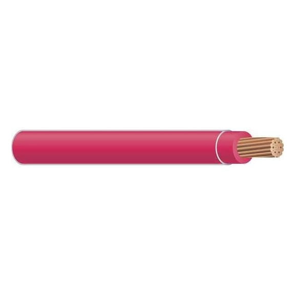THHN Building Wire, Copper, 12 AWG, 1C, Red, Stranded, 2500 ft