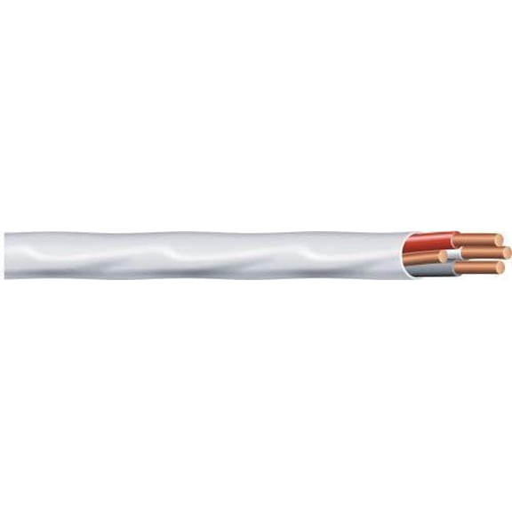 Southwire Building Wire 14 Ga, 3 Conductor 15 Amp 600 V 90 Deg C 25 ' White