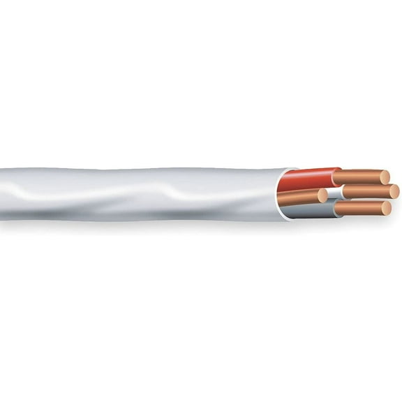 Southwire Building Wire 14 Ga, 3 Conductor 15 Amp 600 V 90 Deg C 50 ' White