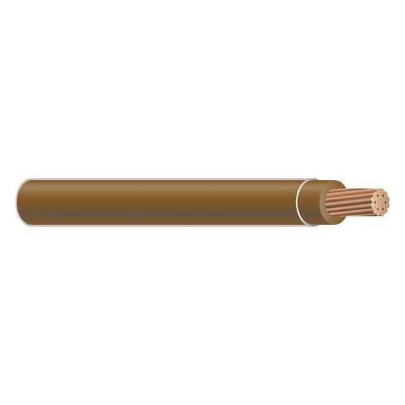 THHN Building Wire, Copper, 14 AWG, 1C, Brown, Stranded, 500 ft