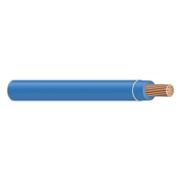 TFFN Building Wire, Copper, 16 AWG, 1C, Blue, Stranded, 500 ft