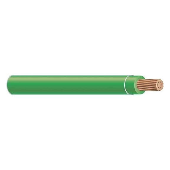 THHN Building Wire, Copper, 2 AWG, 1C, Green, Stranded, 500 ft