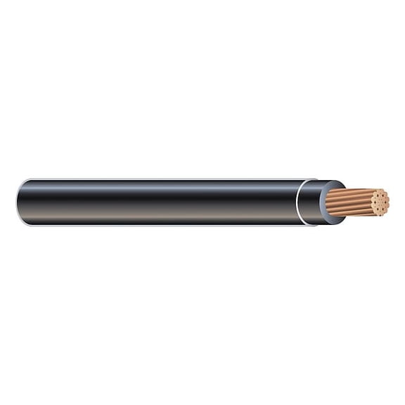 THHN Building Wire, Copper, 4/0, 1C, Black, Stranded, 500 ft 20508802
