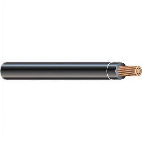 Southwire Building Wire,6AWG,THHN,Str,Blk,500ft 20493301
