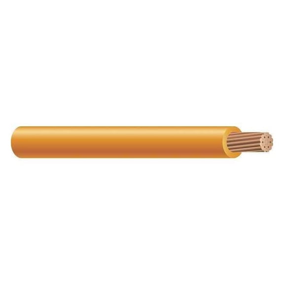 THHN Building Wire, Copper, 6 AWG, 1C, Orange, Stranded, 500 ft