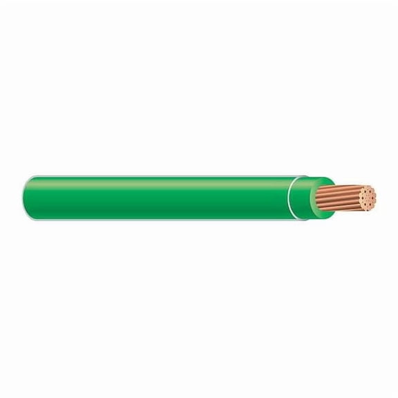 THHN Building Wire, Copper, 6 AWG, 1C, Green, Stranded, 100 ft 20497450