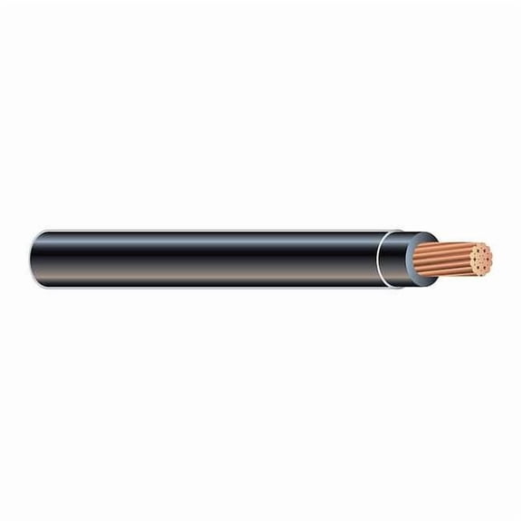THHN Building Wire, Copper, 10 AWG, 1C, Black, Stranded, 1250 ft 58022105