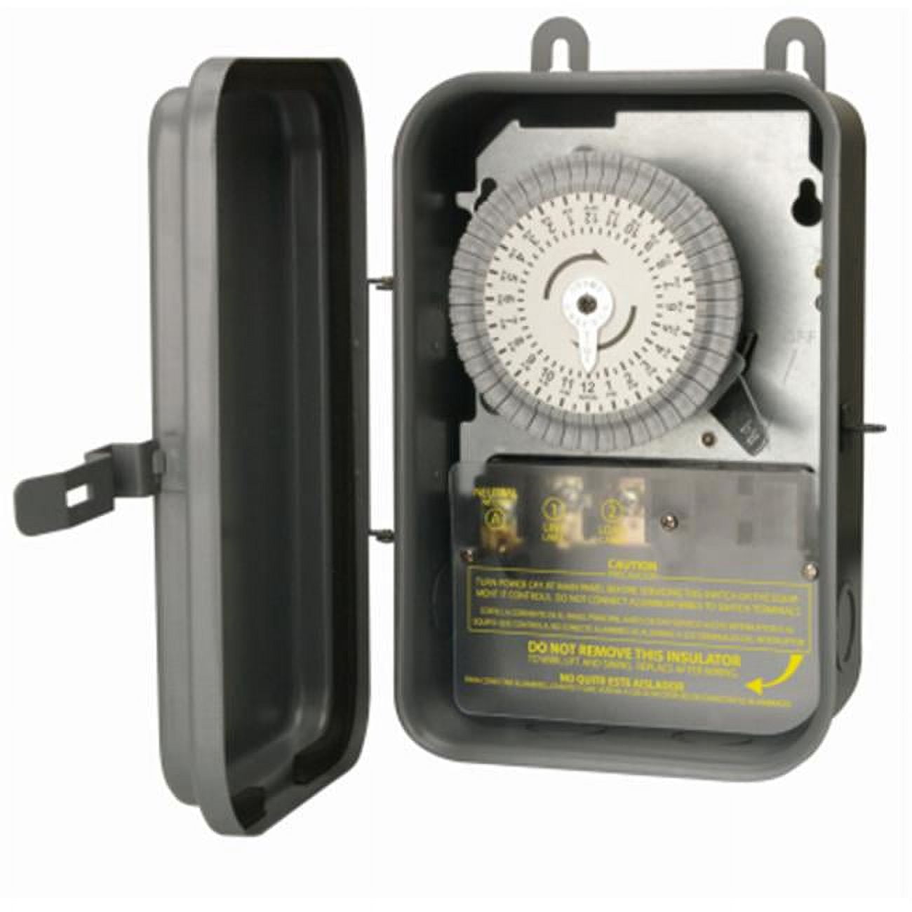 Gray Heavy Duty Outdoor Mechanical Timer with Lockable Box