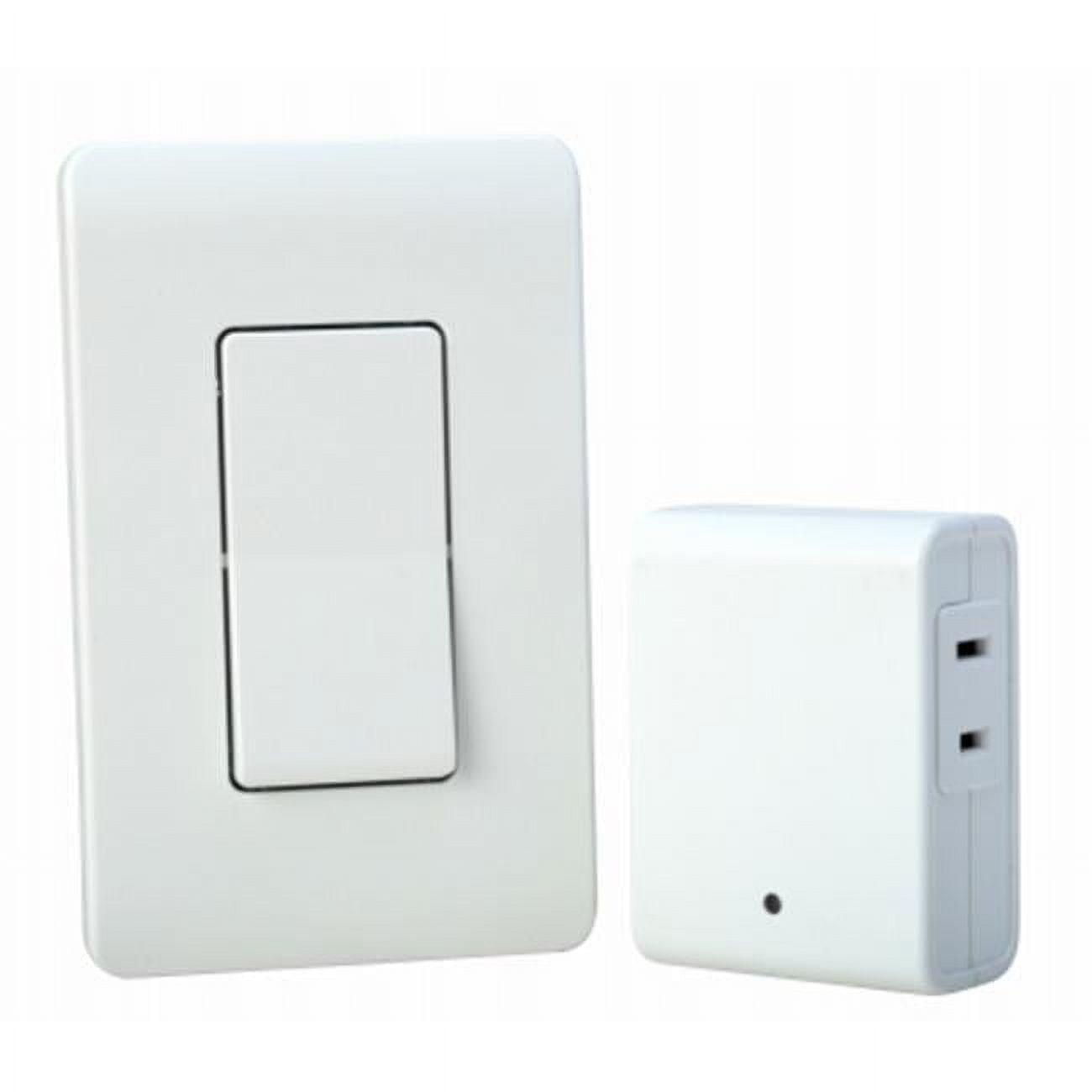 White Wireless Push Button Wall Switch with Remote