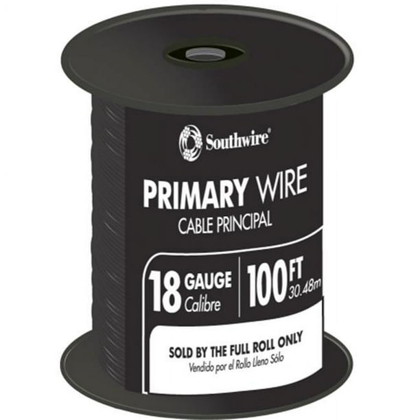 Southwire Company 55667323 100 ft. Black 18 Gauge 16 Strand Primary