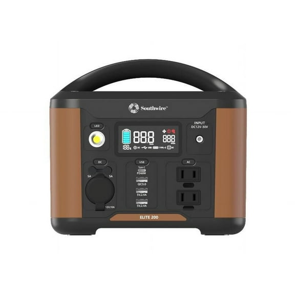 SOUTHWIRE PORTABLE POWER STATION 200 W/AC & DC ADAPTERS