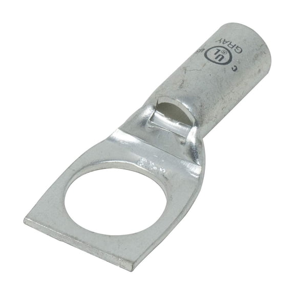 Southwire Compression Lug, #4 STR Wire Size, 1/2" Stud Hole Size, Die Color Code: Gray, 1 Pack