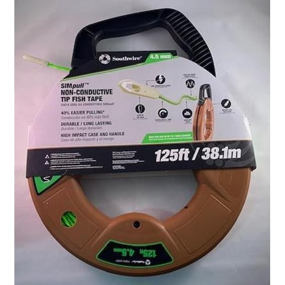 Southwire FTSP45-125NCT Simpull Electrical Fish Tape With Non Conductive Tip