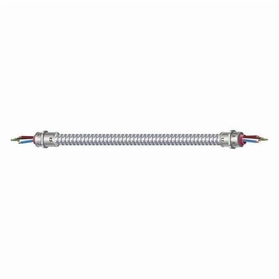 Southwire Metal Whip,14 AWG,4 Cond,1/2" Lock Nut 55292501