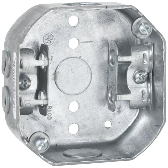 RACO Octagon Electrical Box Nail On 54151-BX-UPC - Silver - 4 In. x 4 In.