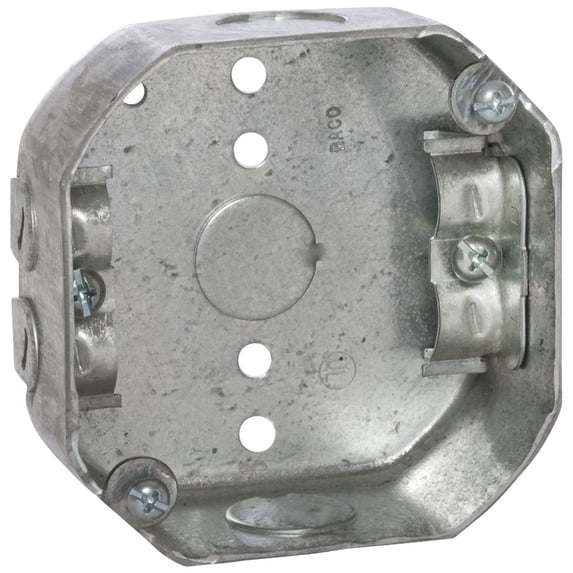 RACO Old Work Octagon Electrical Box 54151-R - Durable Steel - 4 In. x 4 In. Silver